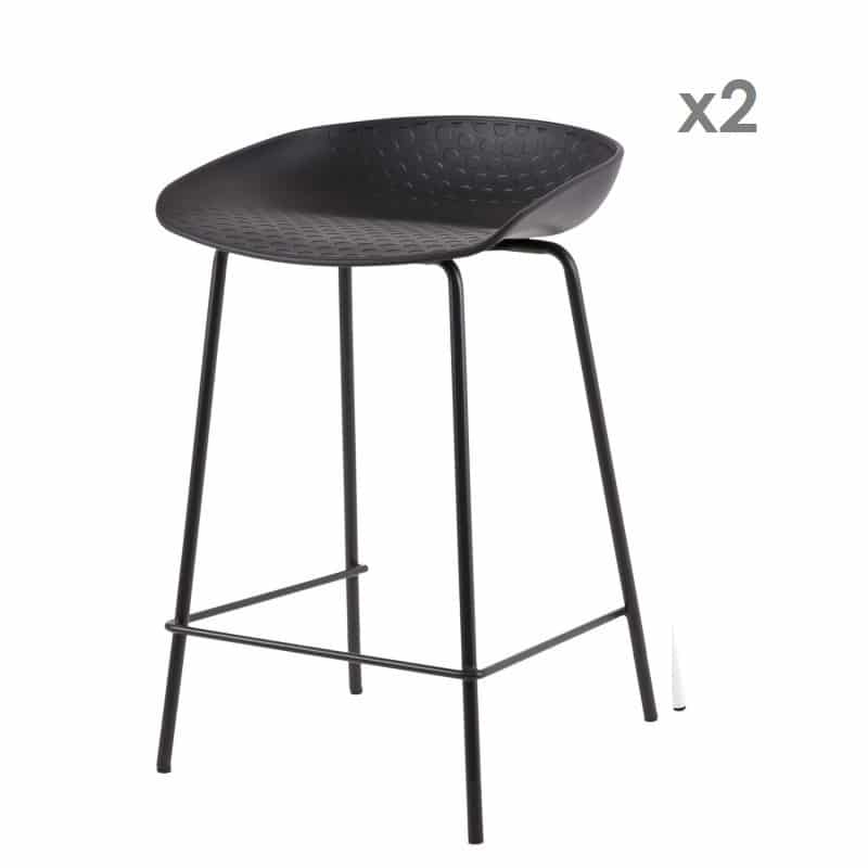 Set Of 2 Bar Stools Next Black Mugals, How Much Space For 2 Bar Stools