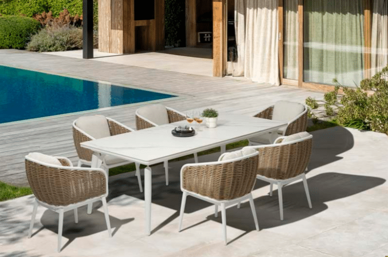 EDDY MESA 220CM + 6 SILLONES